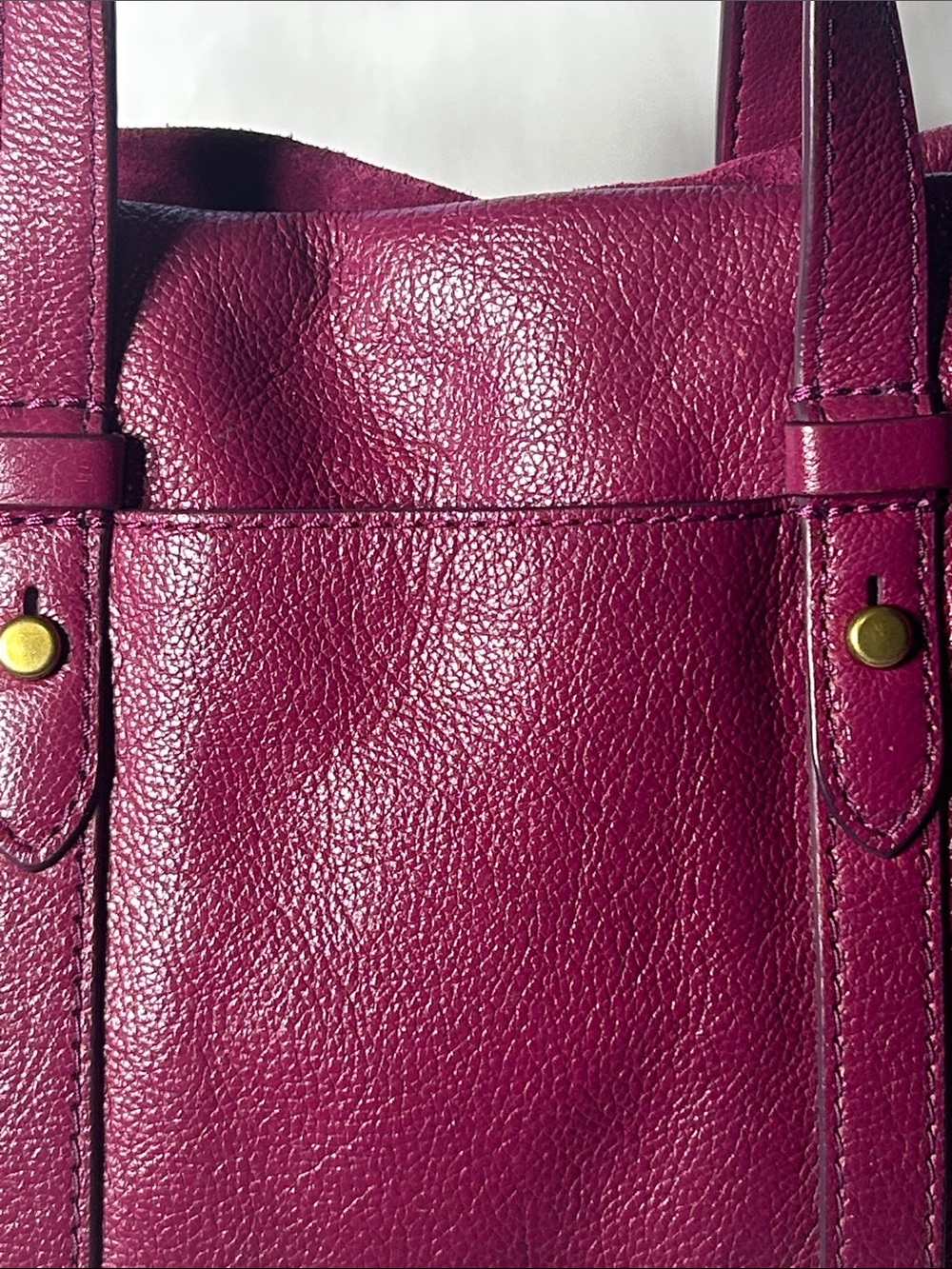 Fossil Kingston Leather Satchel in Deep Plum - Picture 10 of 11